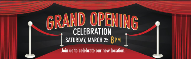 盛大开业设计横幅模板与窗帘图片下载