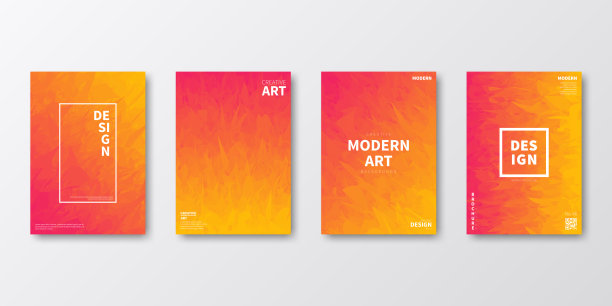 宣传册模板排版，橙色封面设计，商业年报，传单，杂志图片下载