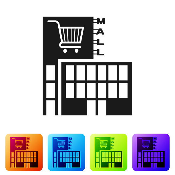 黑色购物中心或超市大楼购物图片下载