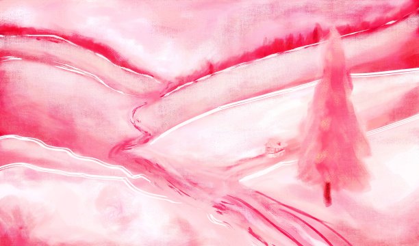 冬季的山地景观，温和的雪峰图片下载