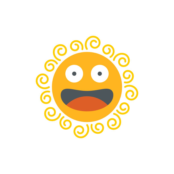 快乐滑稽微笑太阳图片下载