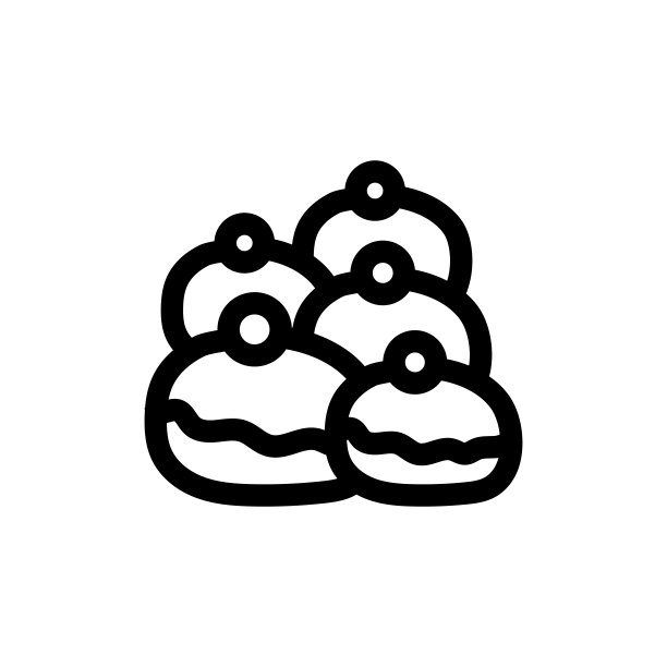 比利时面包线图标，设计，像素完美，可编辑笔触。标志、标志、符号。面包店,咖啡馆。图片下载