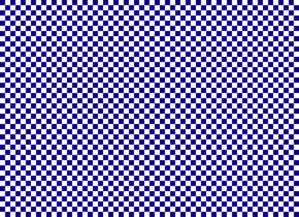 无缝背景图案-棋盘-蓝色壁纸-矢量插图图片下载