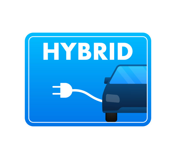 汽车充电站。混合动力汽车充电器。抽象图标的红色背景。向量孤立的插图图片下载