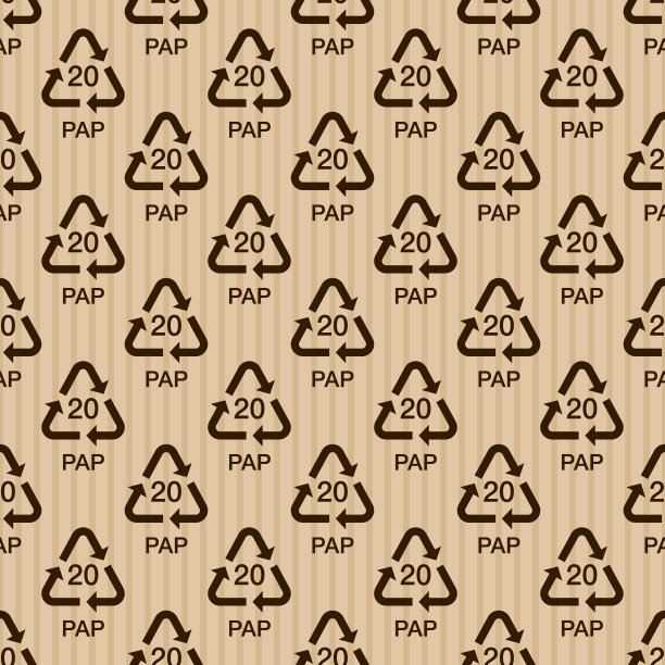 纸张回收运输标签模式图片下载