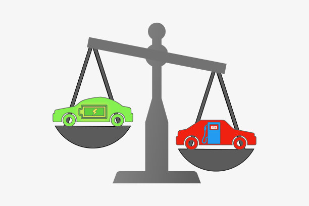 电动汽车与汽油发动机汽车的比较图片下载