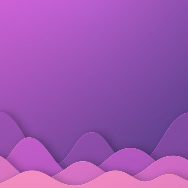 紫色抽象波浪形状-剪纸背景-新潮的3D设计图片下载
