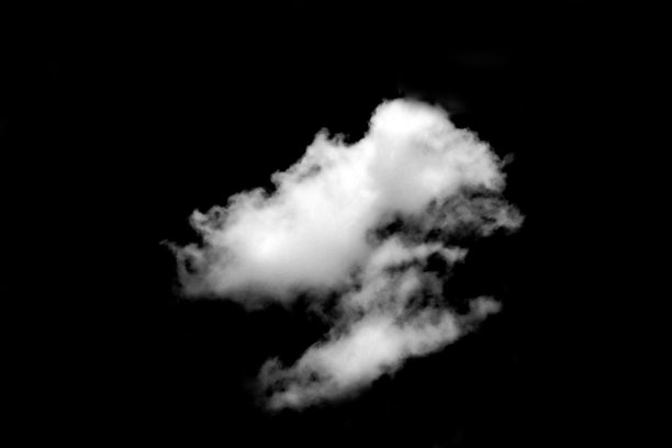 白色的云在黑色的背景与地面图片下载