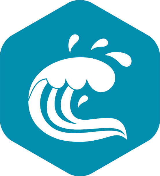 水波飞溅图标风格简单图片下载