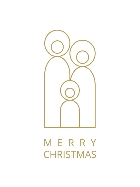 圣洁家庭圣诞卡图片下载