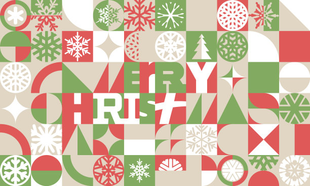 有趣的抽象圣诞无缝壁纸背景图片下载