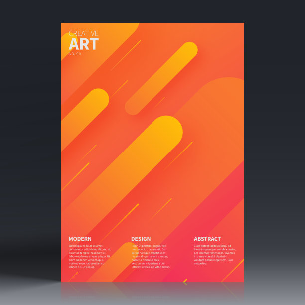 宣传册模板布局，橙色封面设计，企业年报，传单，杂志图片下载