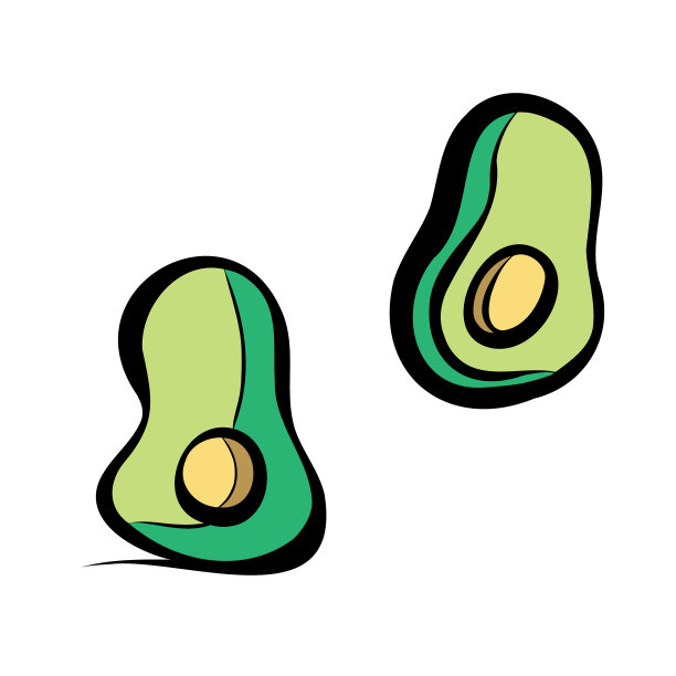 彩色牛油果漫画图片下载