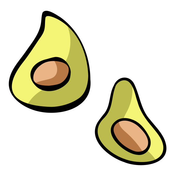 牛油果可爱的卡通插图图片下载