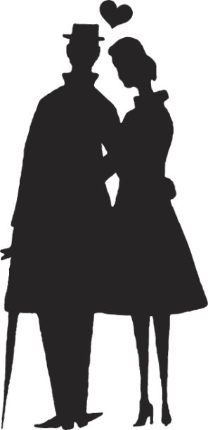 轮廓的夫妇图片下载