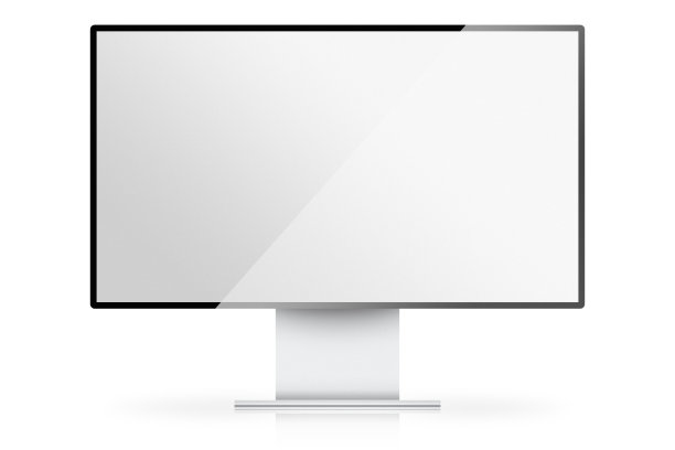 现代电脑显示器/电视隔离白色图片下载