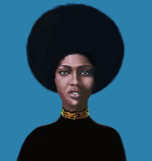 一个非洲类型的年轻女子法拉希的肖像图片下载