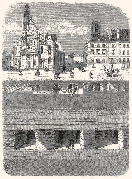 巴黎的地下，法国，19世纪图片下载