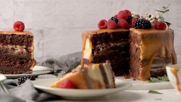 美味焦糖蛋糕图片下载