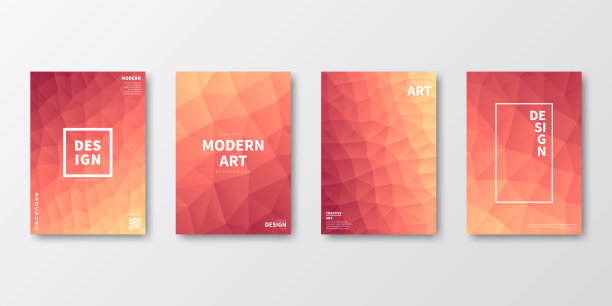 宣传册模板排版，红色封面设计，企业年报，传单，杂志图片下载