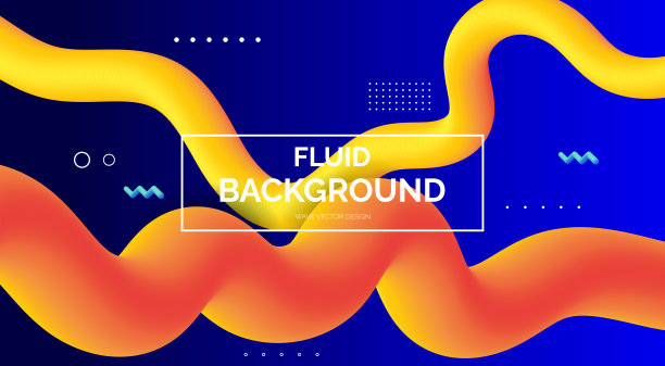 现代三维流动的彩色渐变液体形状背景设计图片下载