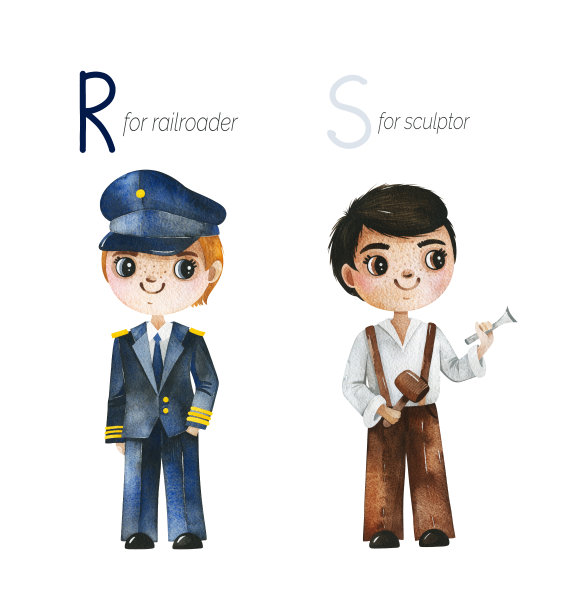 学习有趣的字母。图片下载