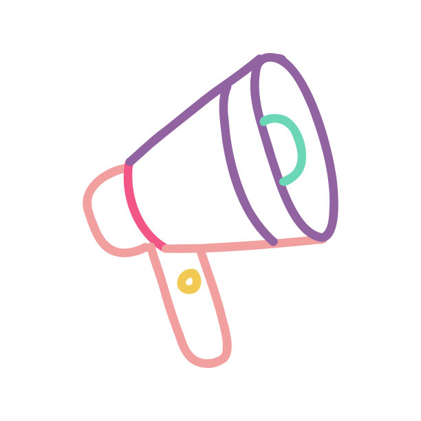 手绘扩音器图标图片下载