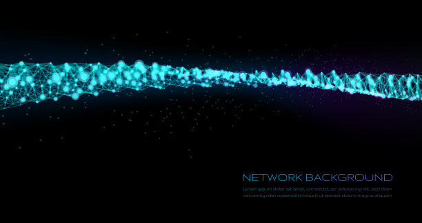 抽象的网络背景。区块链。图片下载