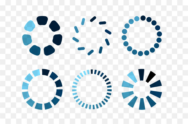 透明加载图标矢量图像图片下载