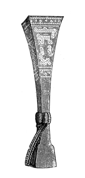 古董插画，民族志和土著文化:南美，狼牙棒，俱乐部图片下载