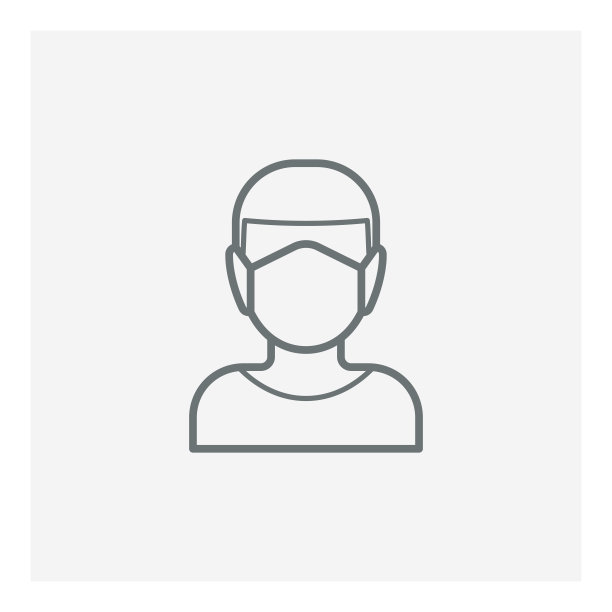 戴医用口罩的男人图标图片下载