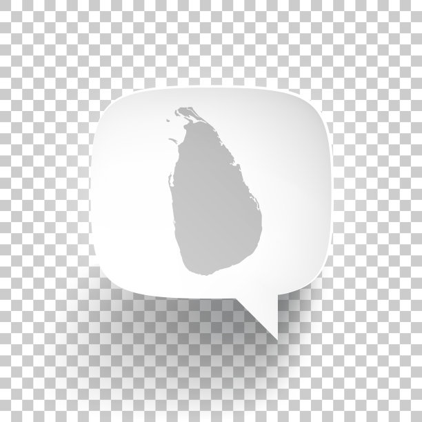 语音气泡与斯里兰卡地图上的空白背景图片下载