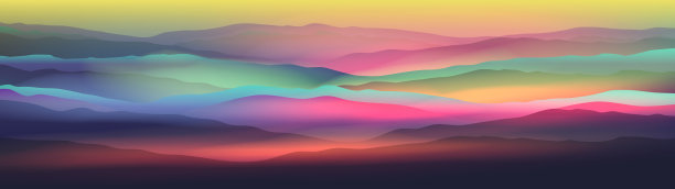 山峦上的黎明全景图片下载