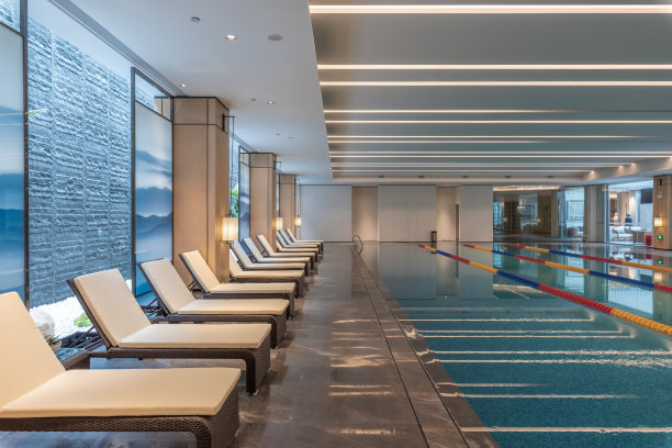 私人游泳池休息区图片下载
