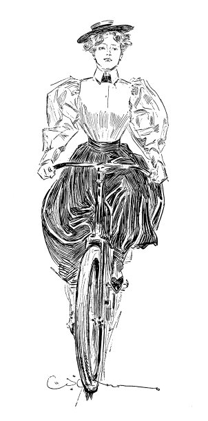 古董运动插画:街头自行车图片下载