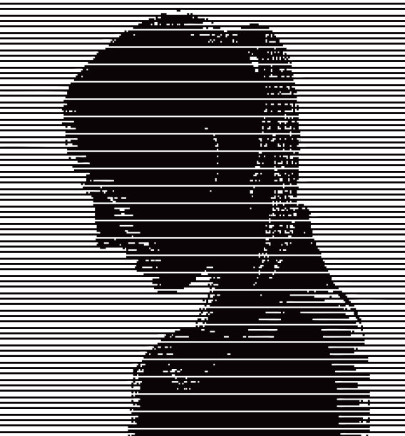 像素艺术肖像的年轻女子与故障技术图片下载