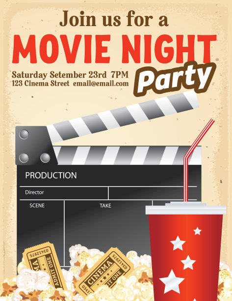 电影之夜的背景图片下载