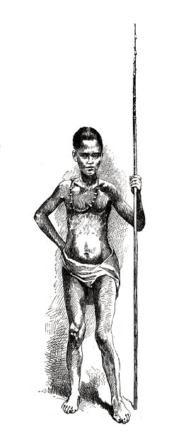 雅浦加洛林群岛的土著青年图片下载