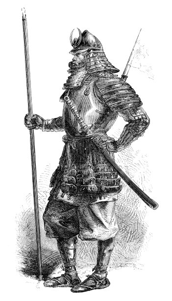 1876年，军事独裁者幕府将军身穿传统盔甲图片下载