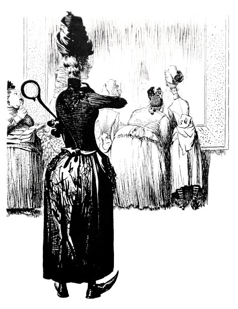 女人照镜子图片下载