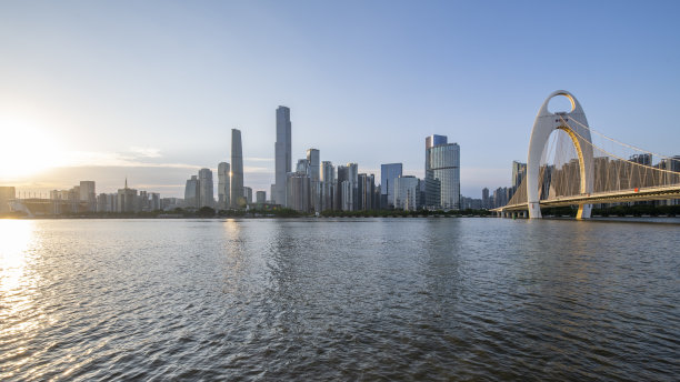 广州珠江新城城市天际线建筑景观图片下载