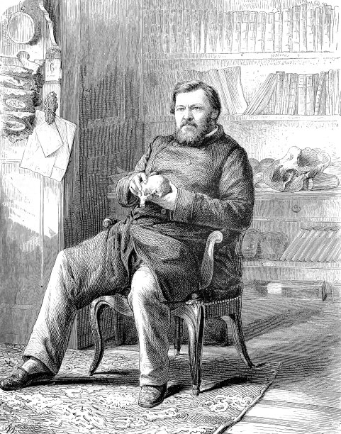 卡尔·沃格特，德国-瑞士科学家和民主政治家，1817-1895图片下载