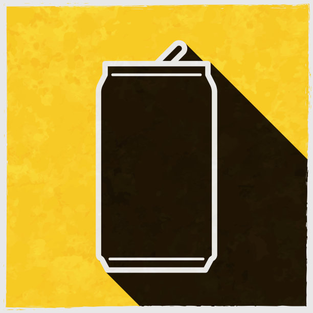 可以。图标与长阴影的纹理黄色背景图片下载