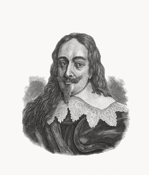 查尔斯一世(1600-1649)，英国国王，木刻，1893年出版图片下载