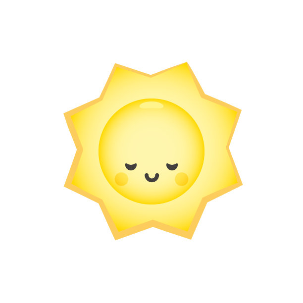阳光可爱的表情符号图片下载