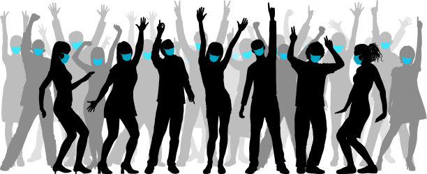 面具中的幸福剪影图片下载