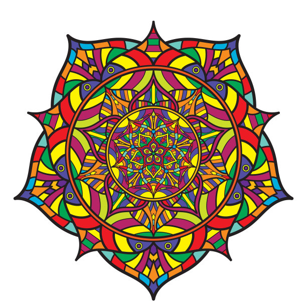 画册用的曼荼罗。装饰圆的装饰品图片下载