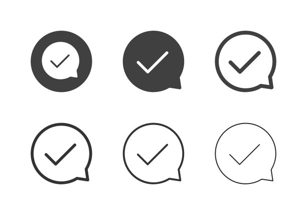 检查标记气泡图标-多系列图片下载