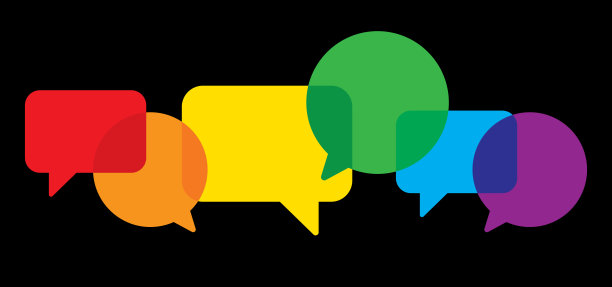 语音泡泡色彩缤纷图片下载