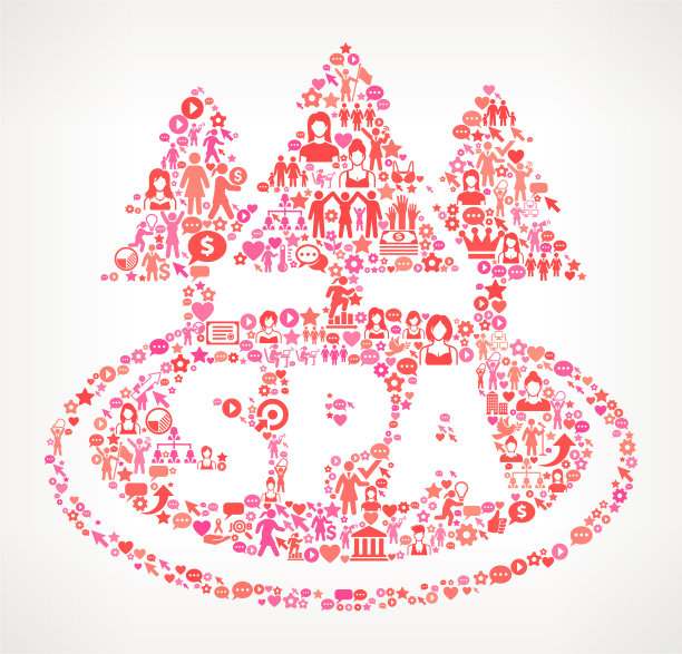 天然温泉妇女权利和女性赋权图标模式图片下载